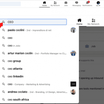 Step 1: Type a specific job title on the “search” tab